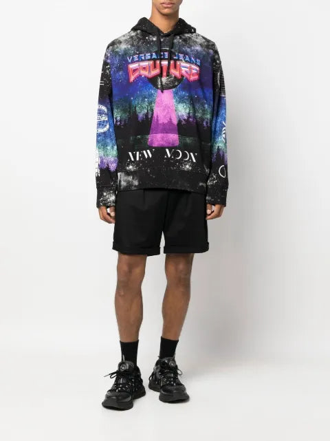 Versace Jeans Couture graphic-print drawstring hoodie