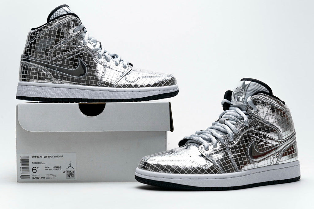 Air Jordan 1 Mid SE Disco Ball Reps Sneakers CU9304-001