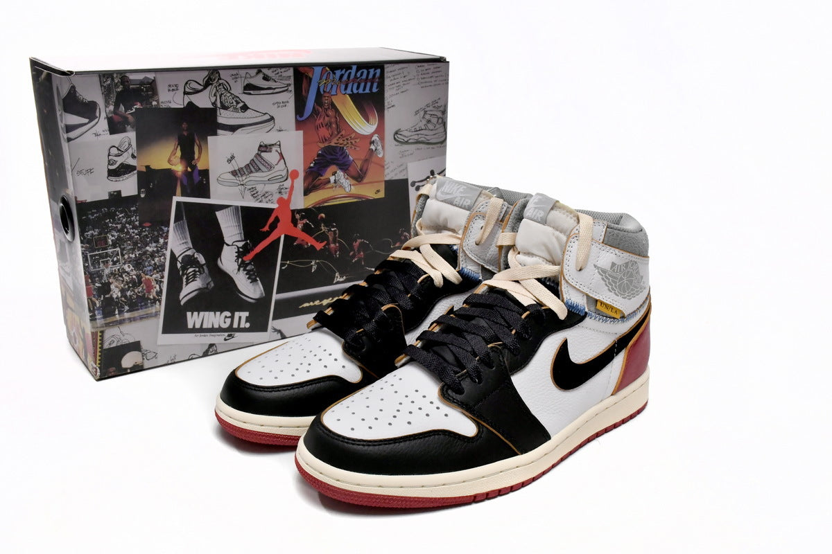 Air Jordan 1 Retro High Union Los Angeles Black Toe Reps Sneakers BV1300-106