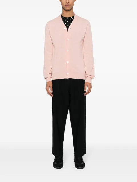 Comme Des Garçons Play logo-appliqué wool cardigan