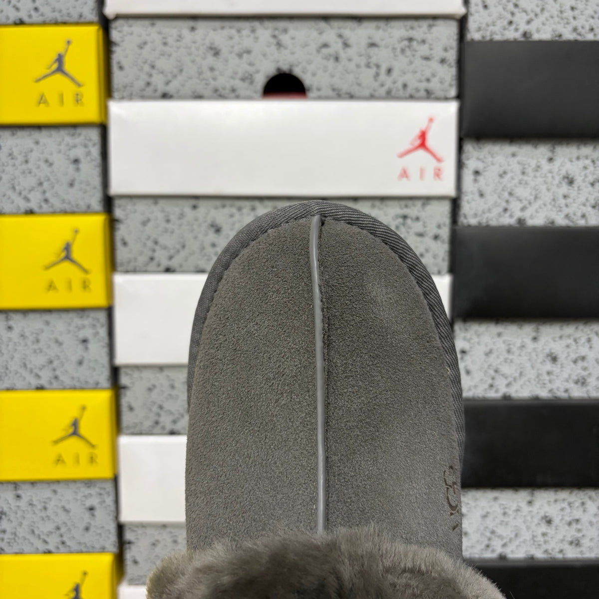 3cm Star Slide Slippers – Grey (2550) | Sizes 35–40