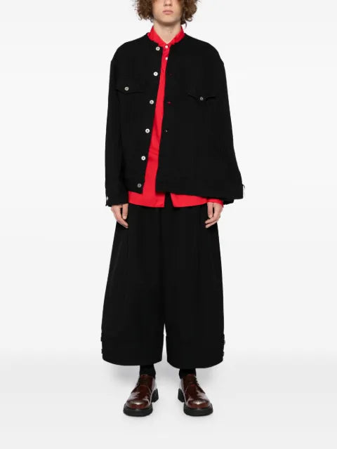 Black Comme Des Garçons crew-neck jacket