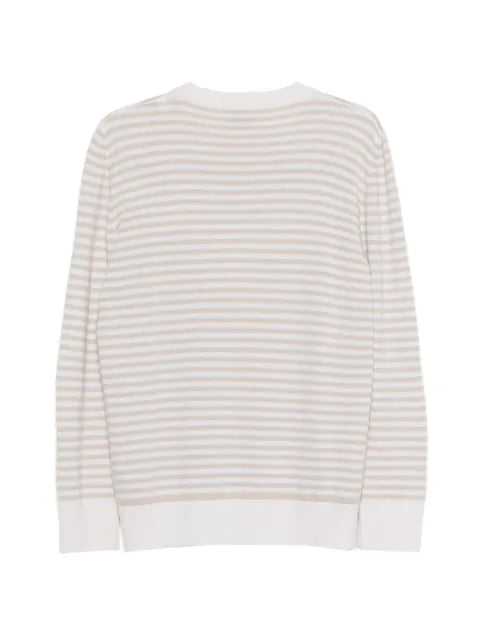 Eleventy striped crewneck jumper