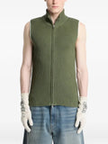 MM6 Maison Margiela ribbed-knit zip-up gilet