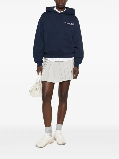 Sporty & Rich logo-embroidered hoodie