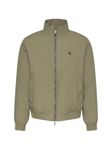 Calvin Klein logo-embroidered high-neck jacket