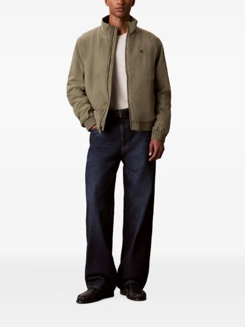 Calvin Klein logo-embroidered high-neck jacket