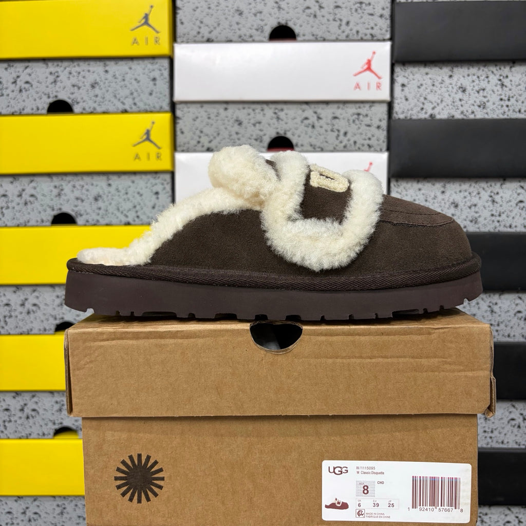 Embroidered Slip-On Snow Boots in Chocolate – Cozy Winter Mules (EU Sizes 35–40)
