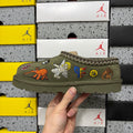 Folk Art Embroidered Snow Boots in Green – Flat Sole Winter Boots (EU Sizes 36–45)