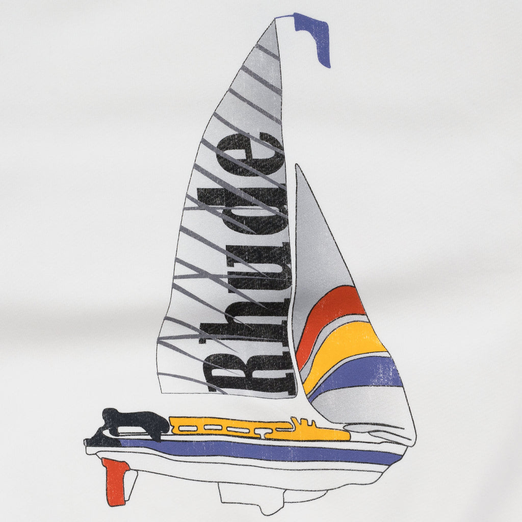White Catamaran Champion Crewneck