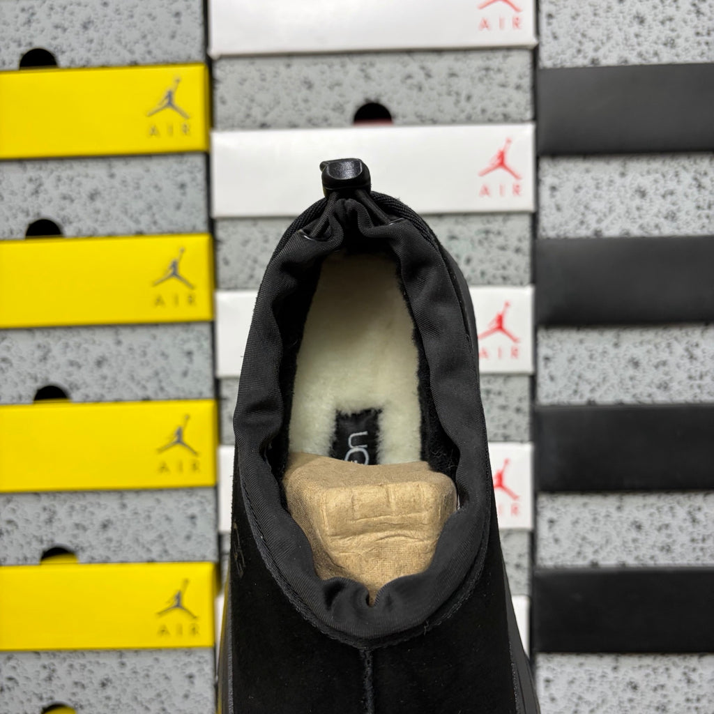 Tasman Low-Cut Snow Boots in Black – Shearling-Style Winter Boots (EU Sizes 39–44)