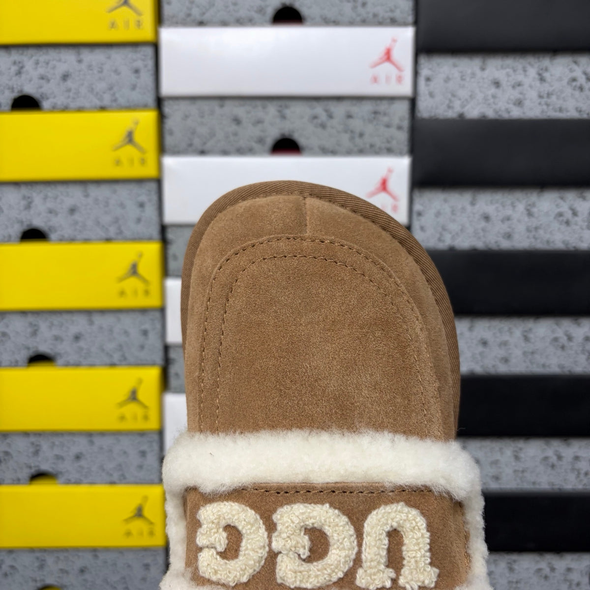 Embroidered Slip-On Snow Boots in Chestnut – Cozy Winter Mules (EU Sizes 35–40)