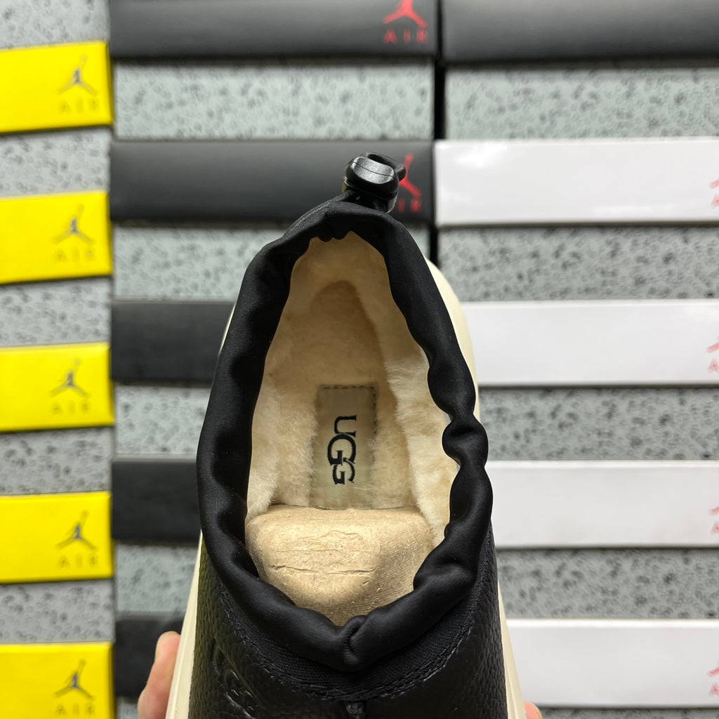 Snow Boots in Black Leather-Look – Wide Size Range Winter Boots (EU Sizes 35–45)