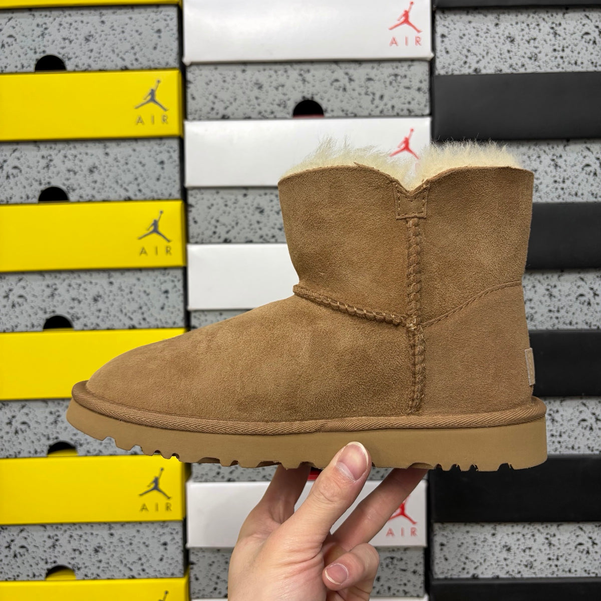 Mid-Calf Boots with Wooden Buckle – Chestnut (6422) | Sizes 35–40