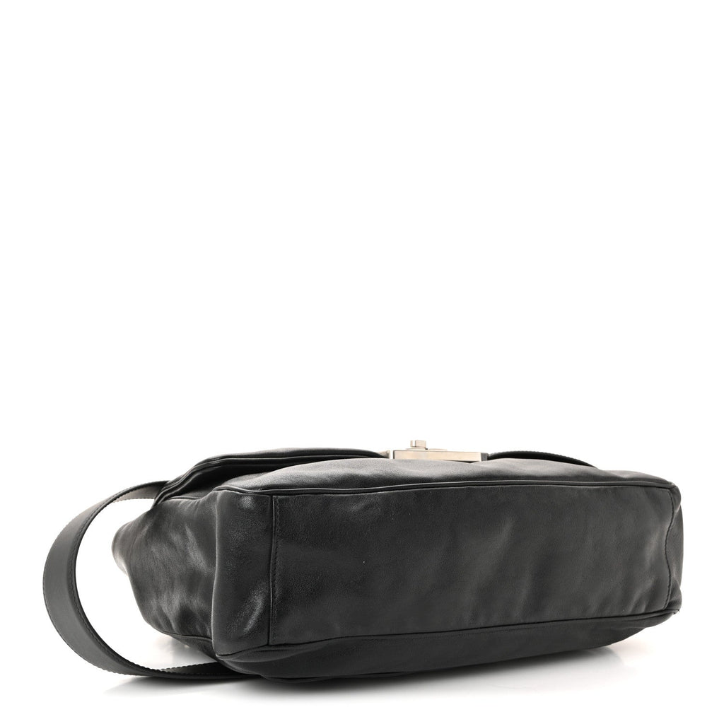 Calfskin Medium Modu Shoulder Bag Black