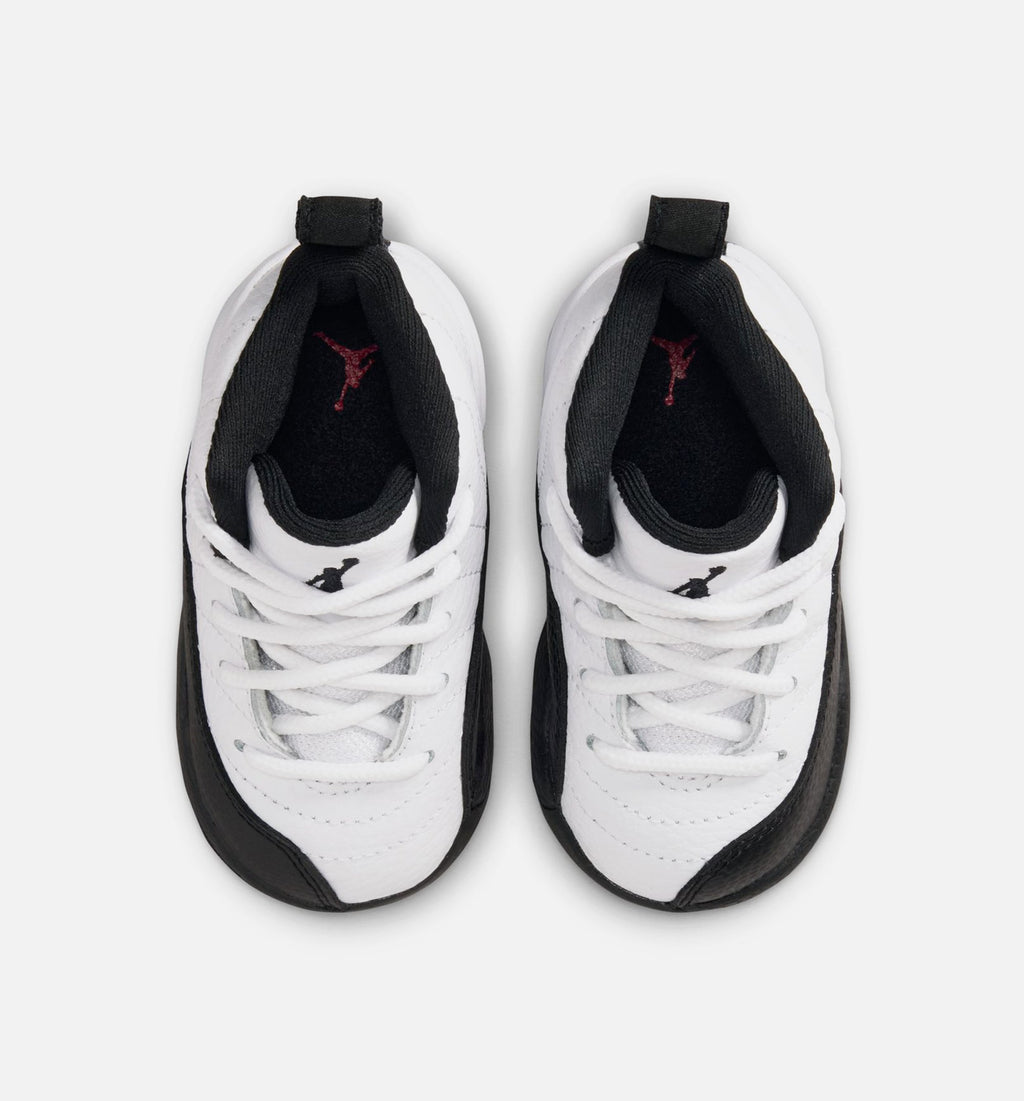 Air Jordan 12 Retro Taxi Infant & Toddler Lifestyle Shoes - White/Black/Taxi
