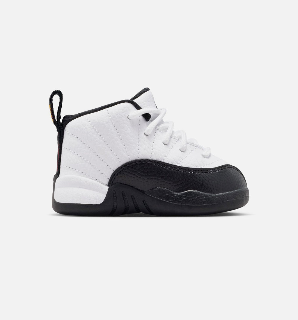 Air Jordan 12 Retro Taxi Infant & Toddler Lifestyle Shoes - White/Black/Taxi
