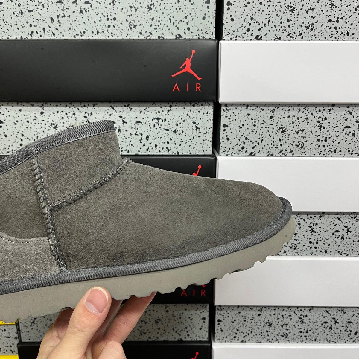 Mini Low-Shaft Snow Boots in Grey – Compact Winter Boots (EU Sizes 35–44)