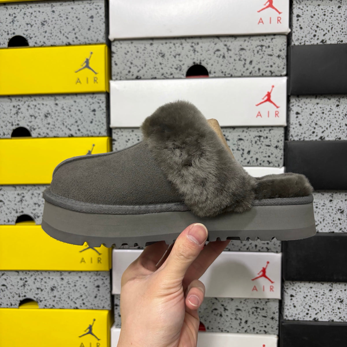 3cm Star Slide Slippers – Grey (2550) | Sizes 35–40