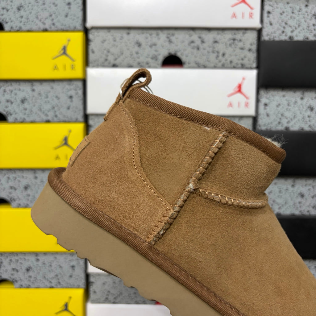 Mini Low-Shaft Snow Boots in Chestnut – Compact Winter Boots (EU Sizes 35–44)