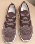 Brunello Cucinelli Taupe Brown Knit Sneakers