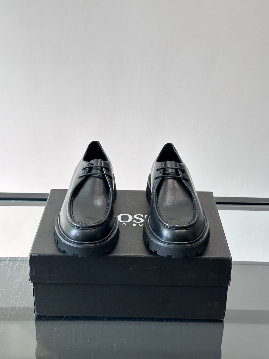 BOSS Men's Suede Lug Sole Derby Shoes