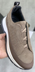 BOSS Textured Low-Top Lace-Up Sneakers