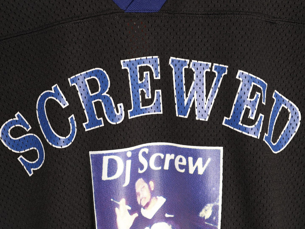 Supreme DJ Screw Graphic V-Neck Football-Style Jersey - Black