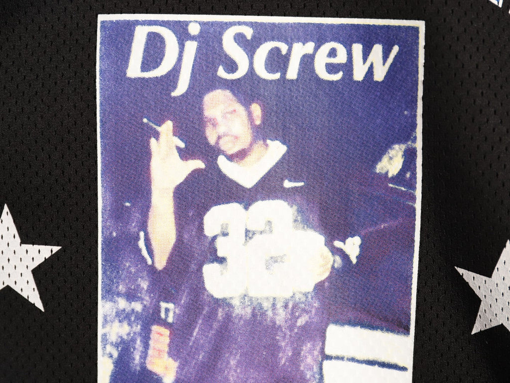 Supreme DJ Screw Graphic V-Neck Football-Style Jersey - Black